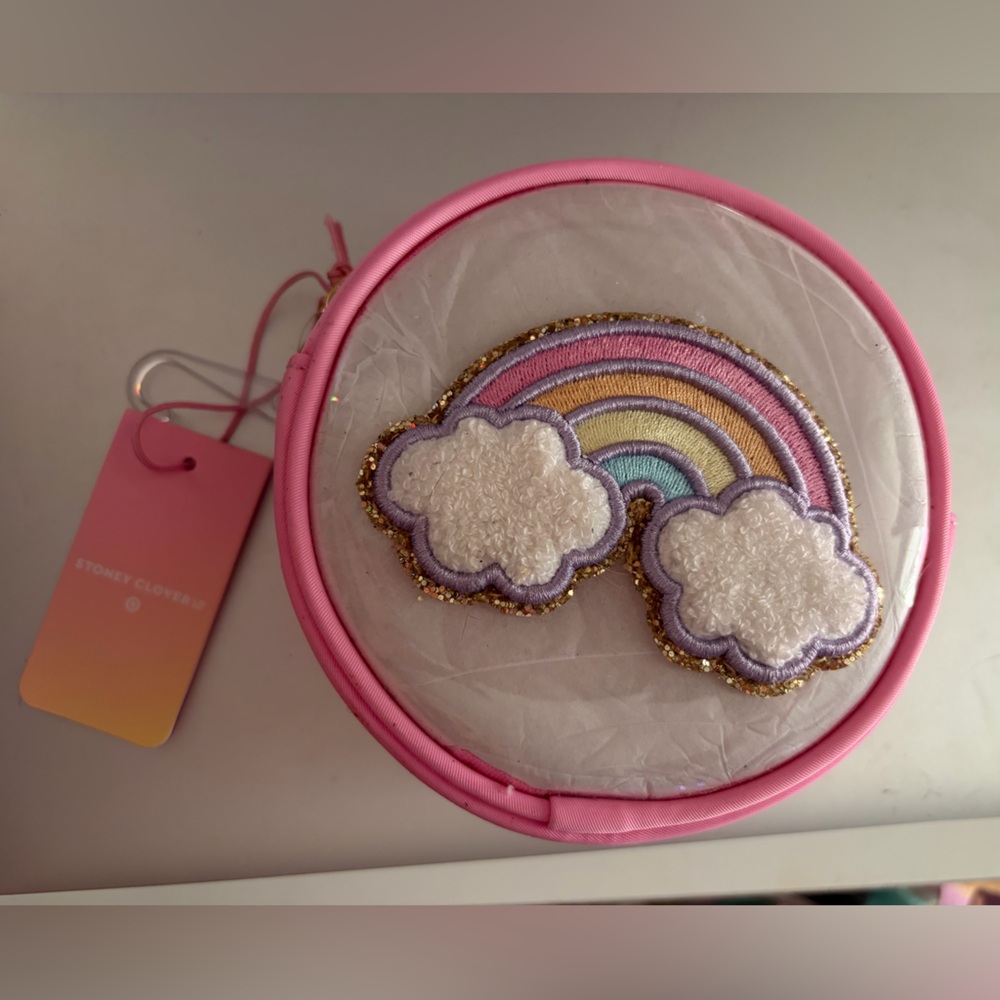 Stoney Clover Lane Pink Rainbow Cloud Coin Purse